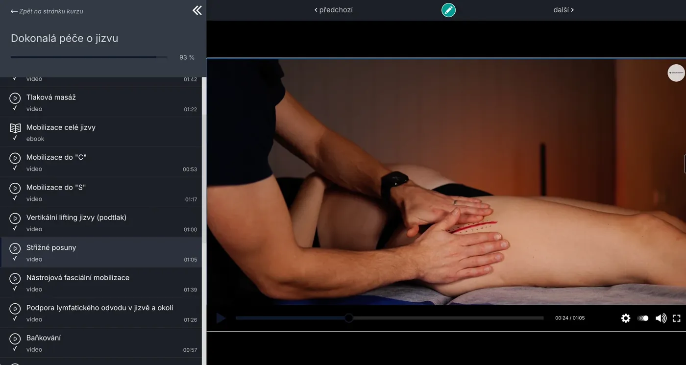 Ukázka z programu Dokonalá péče o jizvu: video lekce Střižné posuny